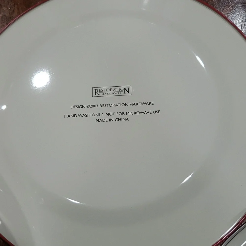 Holiday Tin plates by Restoration Hardware NWOT